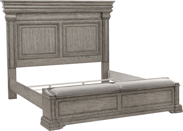 Pulaski™ Madison Ridge Gray California King Panel Bed with Blanket Chest Footboard-1