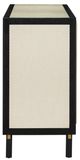 Currey & Company Deanna Black/Ivory Raffia Credenza-2