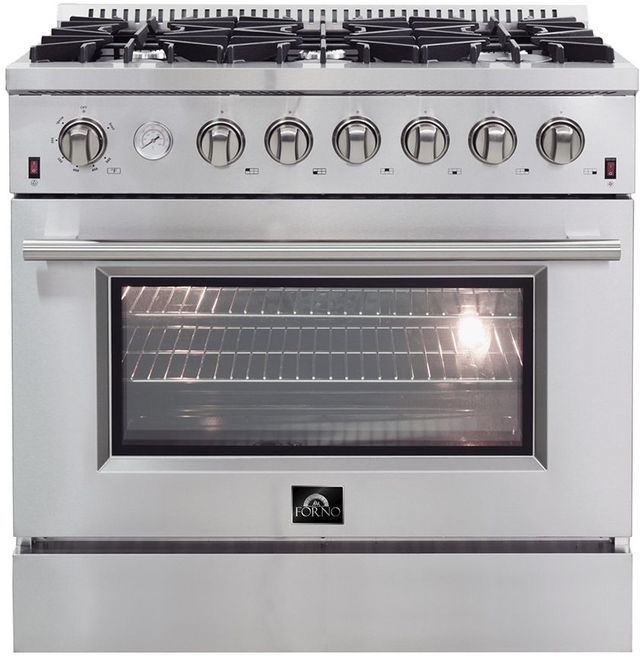 FORNO® Alta Qualita 36" Stainless Steel Freestanding Natural Gas Range