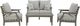 Signature Design by Ashley® Visola 4-Piece Gray Outdoor Conversation Set-0