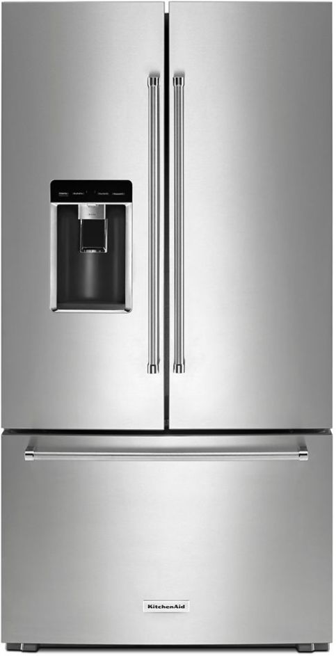 FLOOR MODEL KitchenAid® 36 in. 23.8 Cu. Ft. Stainless Steel with PrintShield™ Finish Counter Depth French Door Refrigerator-0