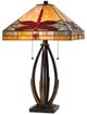 Cal® Lighting & Accessories Tiffany Dark Bronze/Yellow Table Lamp-0