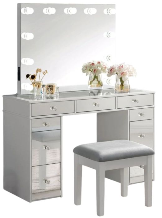 Furniture of America® Margret 3-Piece Gray/White Vanity Set-0