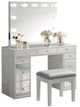 Furniture of America® Margret 3-Piece Gray/White Vanity Set-0