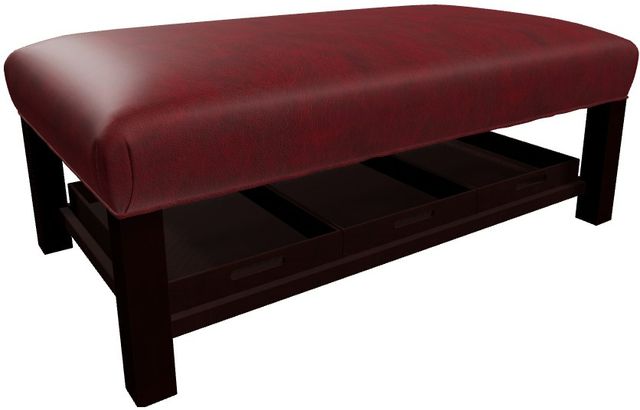 Craftmaster® Customizable CM Leather Large Cocktail Ottoman-3