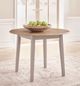 Signature Design by Ashley® Harperfeld Natural Round Drop Leaf Table with Gray Base-1