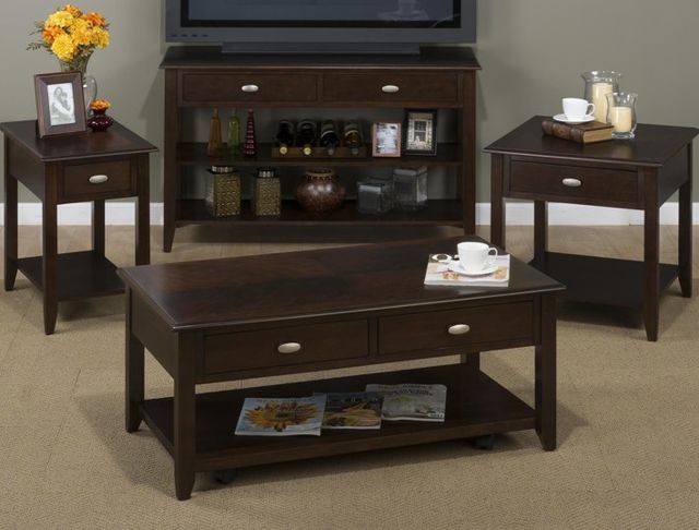 Jofran Inc. Merlot Brown Console Table-1