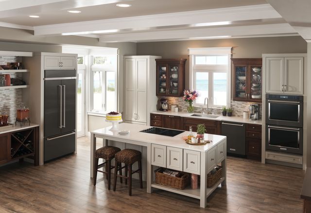 KitchenAid® 37 in. 20.8 Cu. Ft. Black Stainless Steel Built In Counter Depth French Door Refrigerator-3
