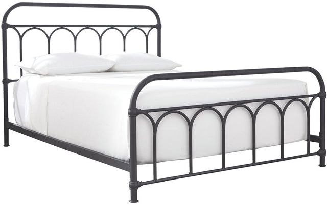 Signature Design by Ashley® Nashburg Black Queen Metal Rod Bed-3