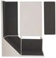 Linon Sasha 5-Piece Charcoal/White Dining Nook Set-4