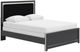 Signature Design by Ashley® Zuraleus Black Queen Upholstered Platform Bed-1