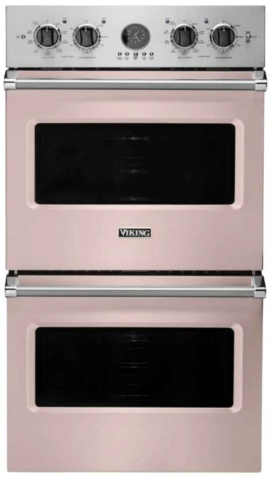 Viking® 5 Series 27" Blush Double Electric Premiere Wall Oven-0