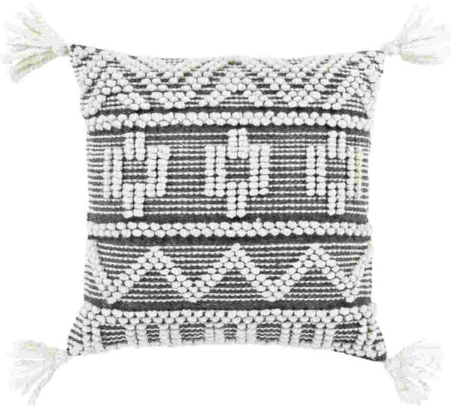 Surya Faroe Black 18"x18" Pillow Shell with Polyester Insert-0