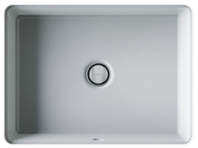 Kohler Verticyl® Ice Grey 17" Rectangular Undermount Bathroom Sink-1