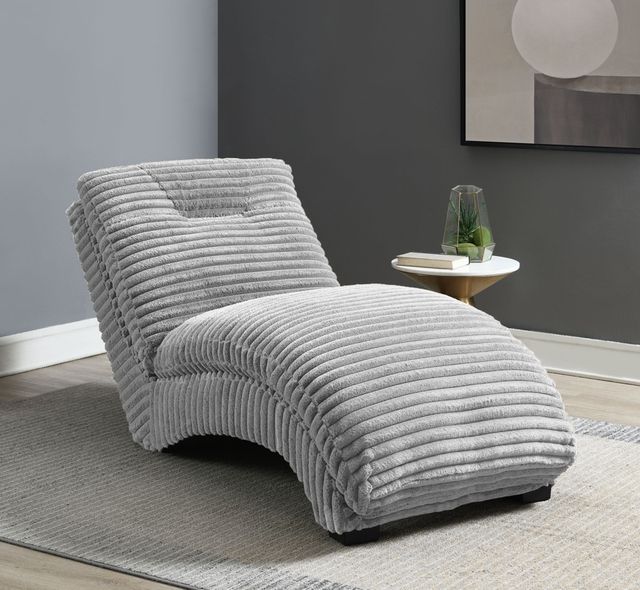 Elements International Dominick II Masis Silver Chaise -1