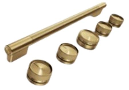 KitchenAid® Brass Grip Commercial-Style Induction Range Handle and Knob Kit-0