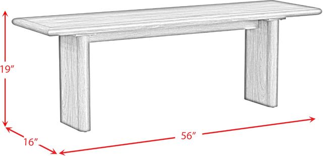 Elements International Brisbane Brown Dining Bench-2