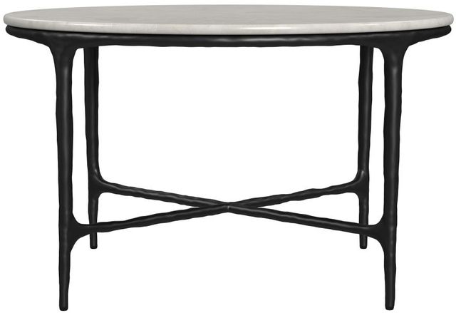 Coaster® Hermas White Coffee Table with Black Base-1