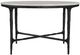 Coaster® Hermas White Coffee Table with Black Base-1