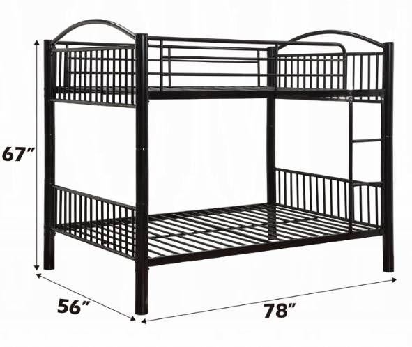 ACME Furniture Cayelynn Black Full Over Full Bunk Bed-2