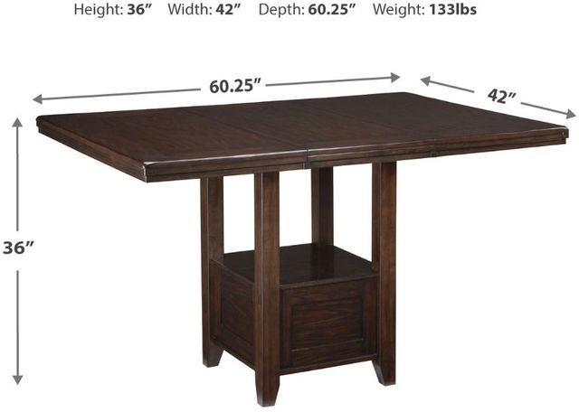 Signature Design by Ashley® Haddigan Dark Brown Counter Dining Table-1
