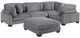 Homelegance® Traverse 5-Piece Gray Modular Sectional with Ottoman-0