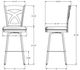 Amisco Marcus Bark/Falcon Swivel Counter Stool-4
