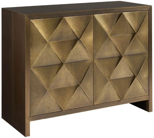 Universal Explore Home™ Modern Aged Gold Origami Hall Chest-0