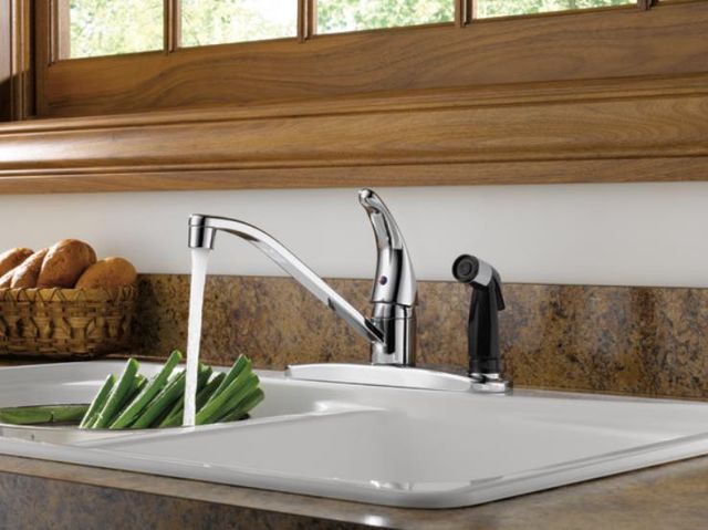 Peerless Core Chrome 6" Single Handle Kitchen Faucet-2