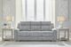 Benchcraft® Buntington Pewter Manual Reclining Sofa-4