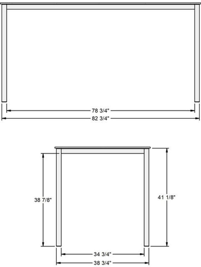 Amisco Customizable Nicholson 42" Starstone Bar Table-2