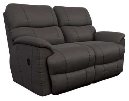 La-Z-Boy® Trouper Walnut Leather Manual Reclining Loveseat-0