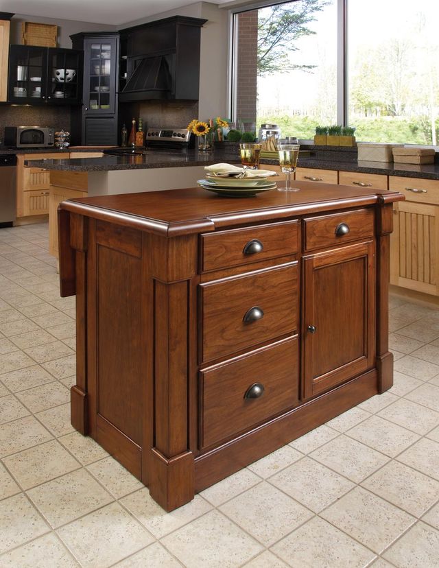 homestyles® Aspen Brown Kitchen Island-1
