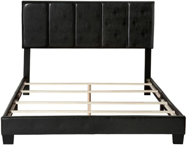 Bernards Harper Black Upholstered Full Panel Bed-1