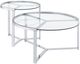 Coaster® Delia 2-Piece Glass Top Nesting Coffee Table with Chrome Base-0