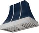 AGA Cascade 36" Indigo Wall Mounted Range Hood with Brushed Brass Trim-0