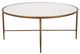 Furniture Classics Evelyn White Coffee Table with Gold Base-2