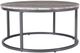 Jofran Inc. Wynn Marble Gray Cocktail Table with Gunmetal Base-0