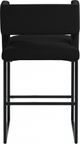 Meridian Furniture Caleb Black Velvet Counter Stool-3