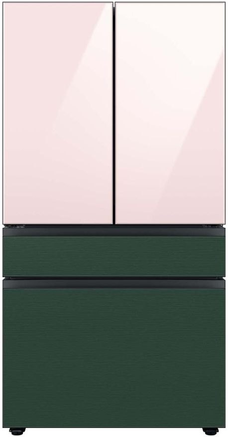 Samsung Bespoke 36" Emerald Green Steel French Door Refrigerator Middle Panel-4