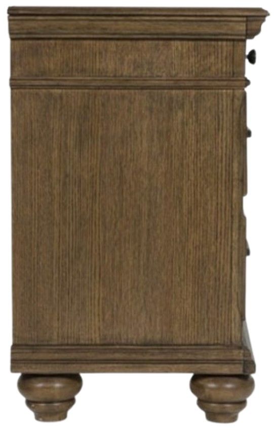 Signature Design by Ashley® Karallin Medium Brown 3-Drawer Nightstand-4