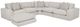 Franklin™ Marcella 6-Piece Meade Linen Curved Sectional and Ottoman-0