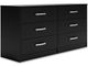 Signature Design by Ashley® Finch 5-Piece Black Queen Panel Platform Bed Set-2