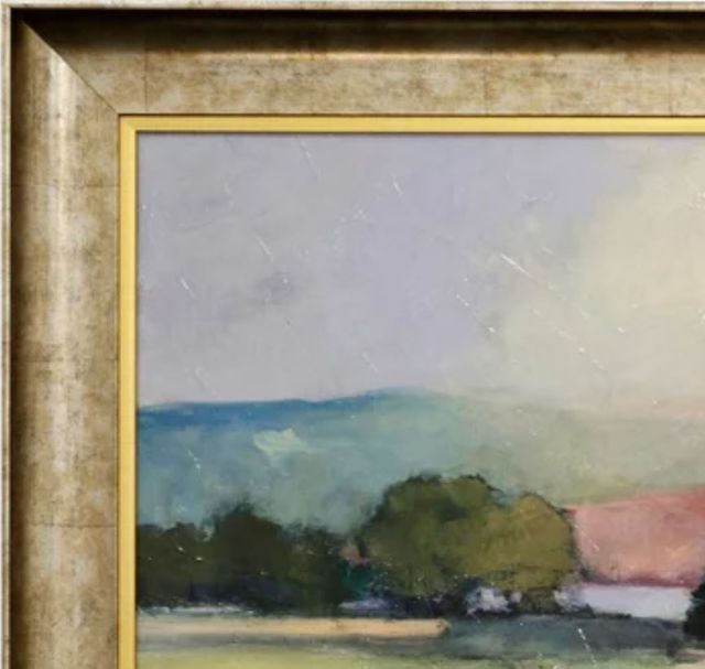 Stylecraft Dark Green/Green/Light Blue/Pink Framed Print-1