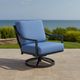 GatherCraft Charlotte Baltic Brown/Splendor Denim Aluminum Outdoor Swivel Rocker Chair-5