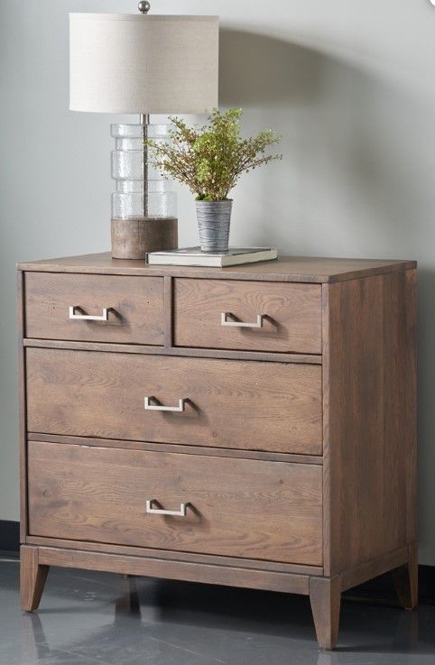 Urban Collections by Yutzy Woodworking Champagne Retreat White Oak Bedside Chest-0