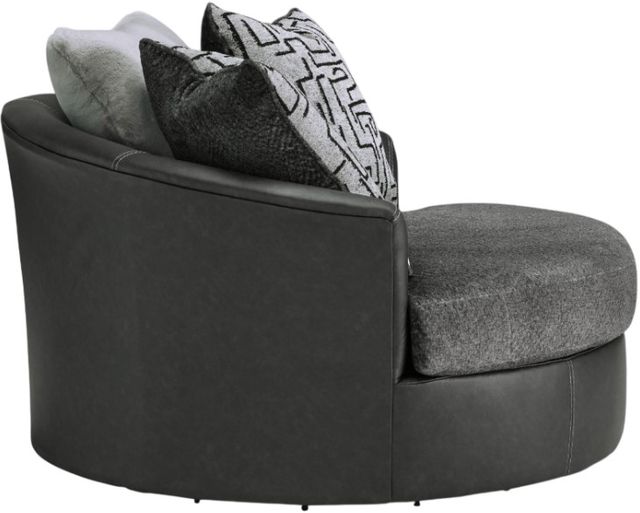 Benchcraft® Brixley Pier Graphite Swivel Accent Chair-2