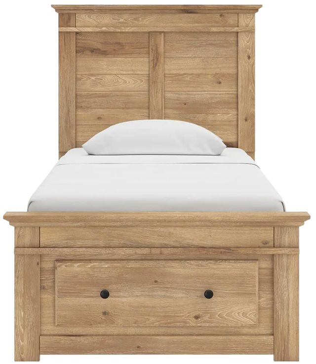 Signature Design by Ashley® Makidern Tan Twin Panel Storage Bed-4