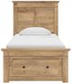 Signature Design by Ashley® Makidern Tan Twin Panel Storage Bed-4
