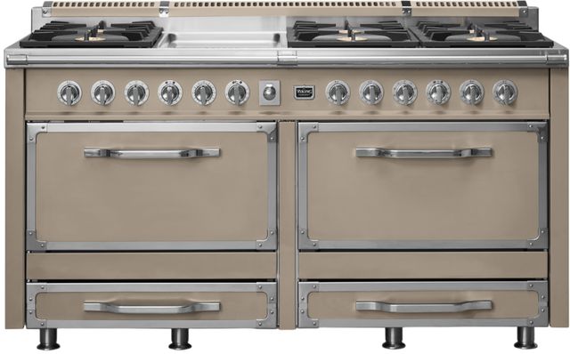 Viking® Tuscany 66” Nantucket Pro Style Dual Fuel Range with Griddle-0